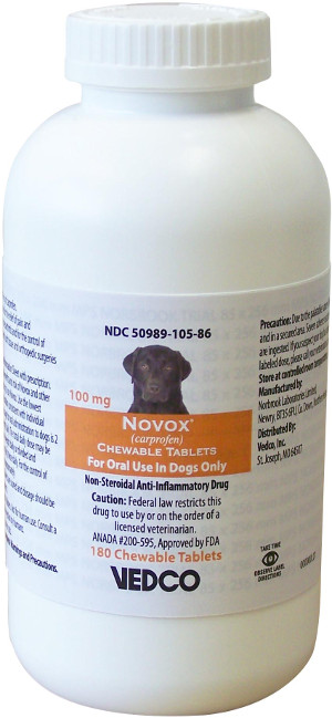 Novox Carprofen Generic To Rimadyl 25 Mg Chewable Tablets, 45% OFF